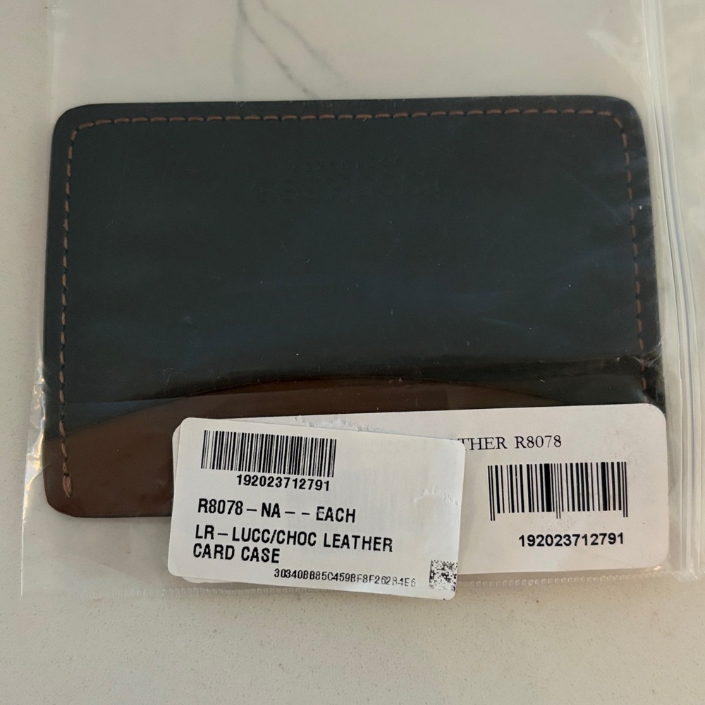 Lucchese two-tone leather card holder - NWOT - Picture 3 of 3